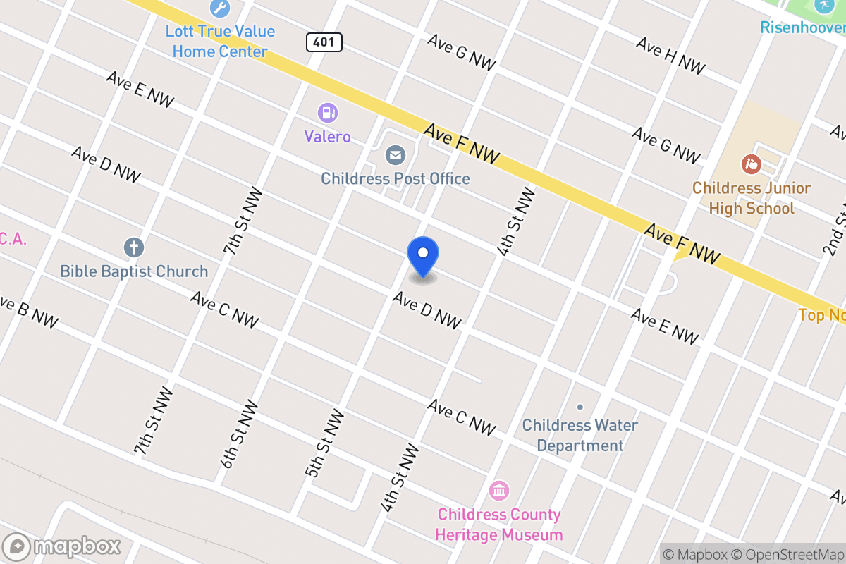 Map of 410 Nw, Childress, Tx 79201, Childress