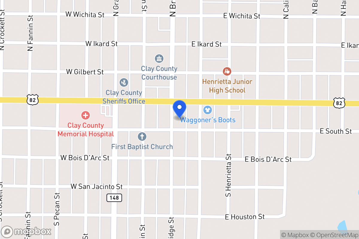 Map of 208 S Bridge, Henrietta, Tx 76365, Henrietta