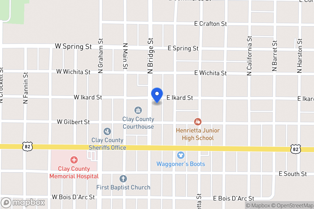 Map of 122 N Bridge, Henrietta, Tx 76365, Henrietta