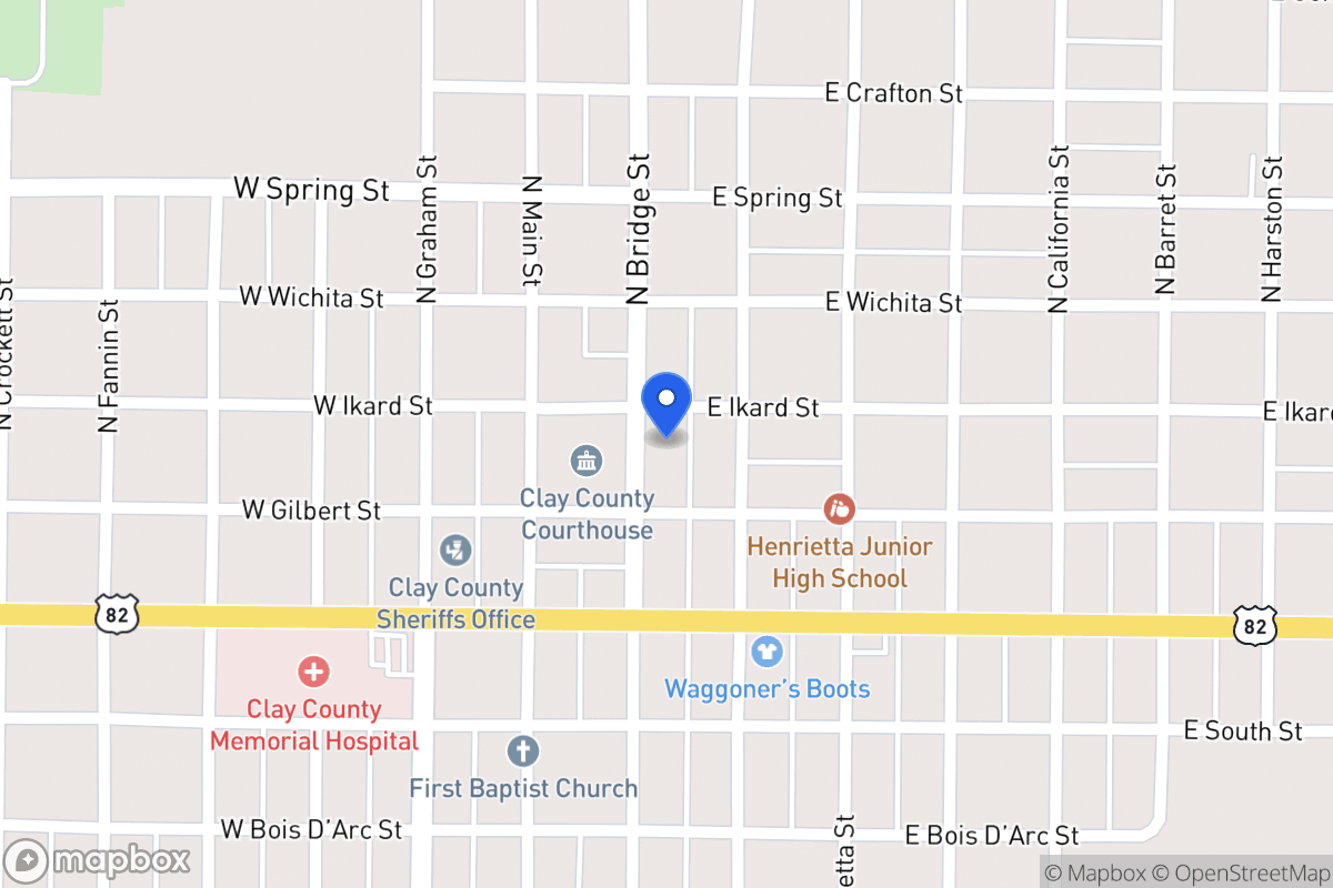 Map of 120 N Bridge, Henrietta, Tx 76365, Henrietta