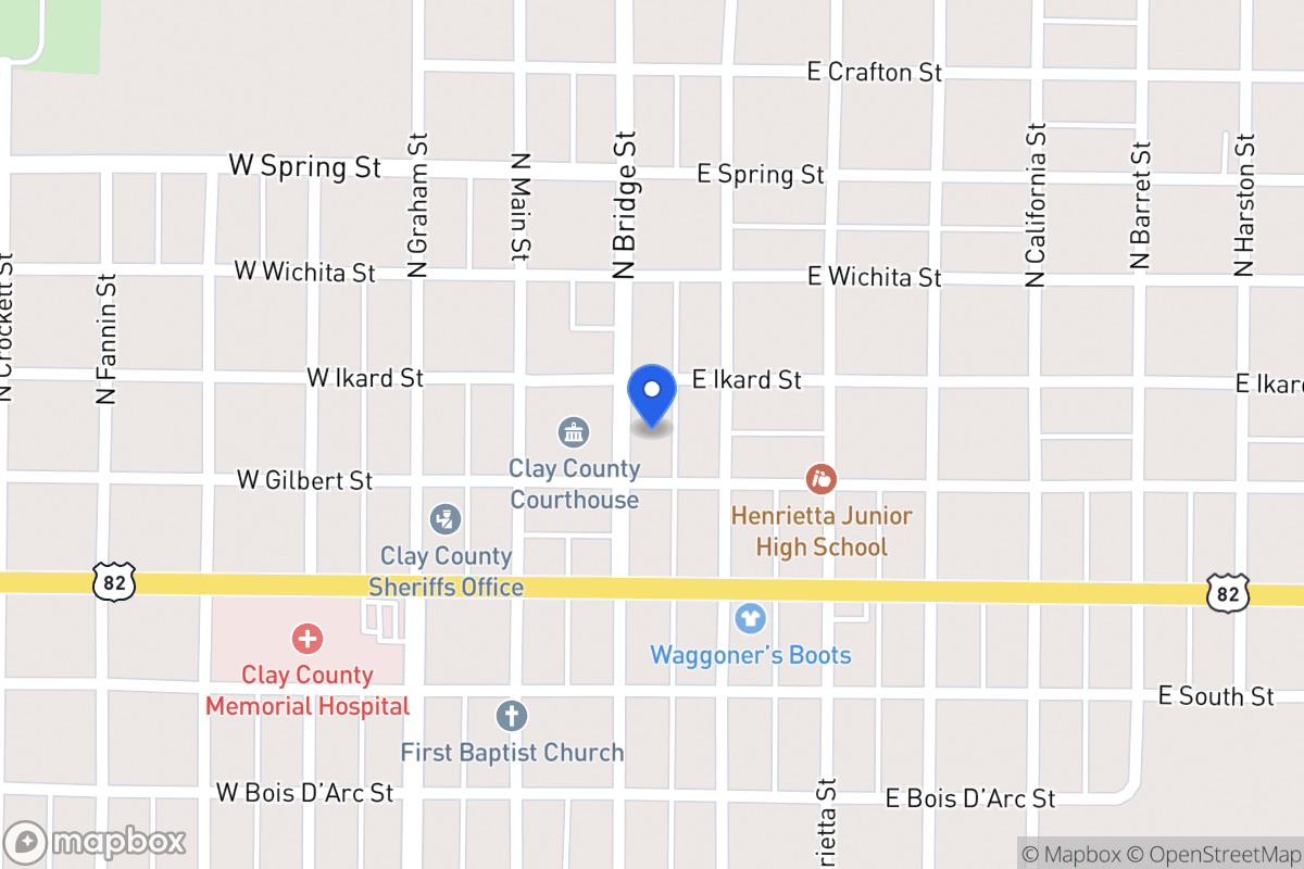Map of 116 N Bridge, Henrietta, Tx 76365, Henrietta