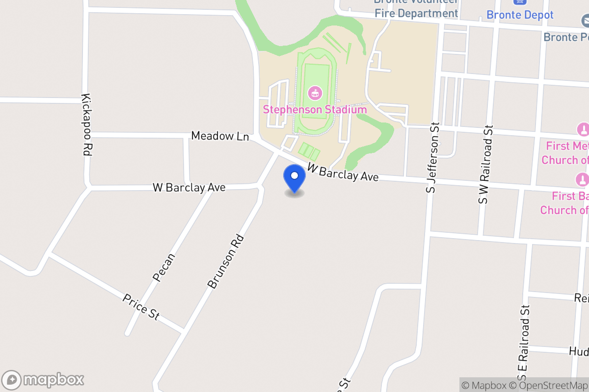 Map of 505  Barclay Ave , Bronte, Tx 76933, Bronte