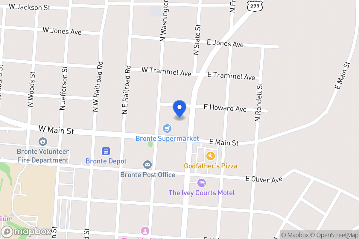 Map of , Bronte, Tx 76933, Bronte