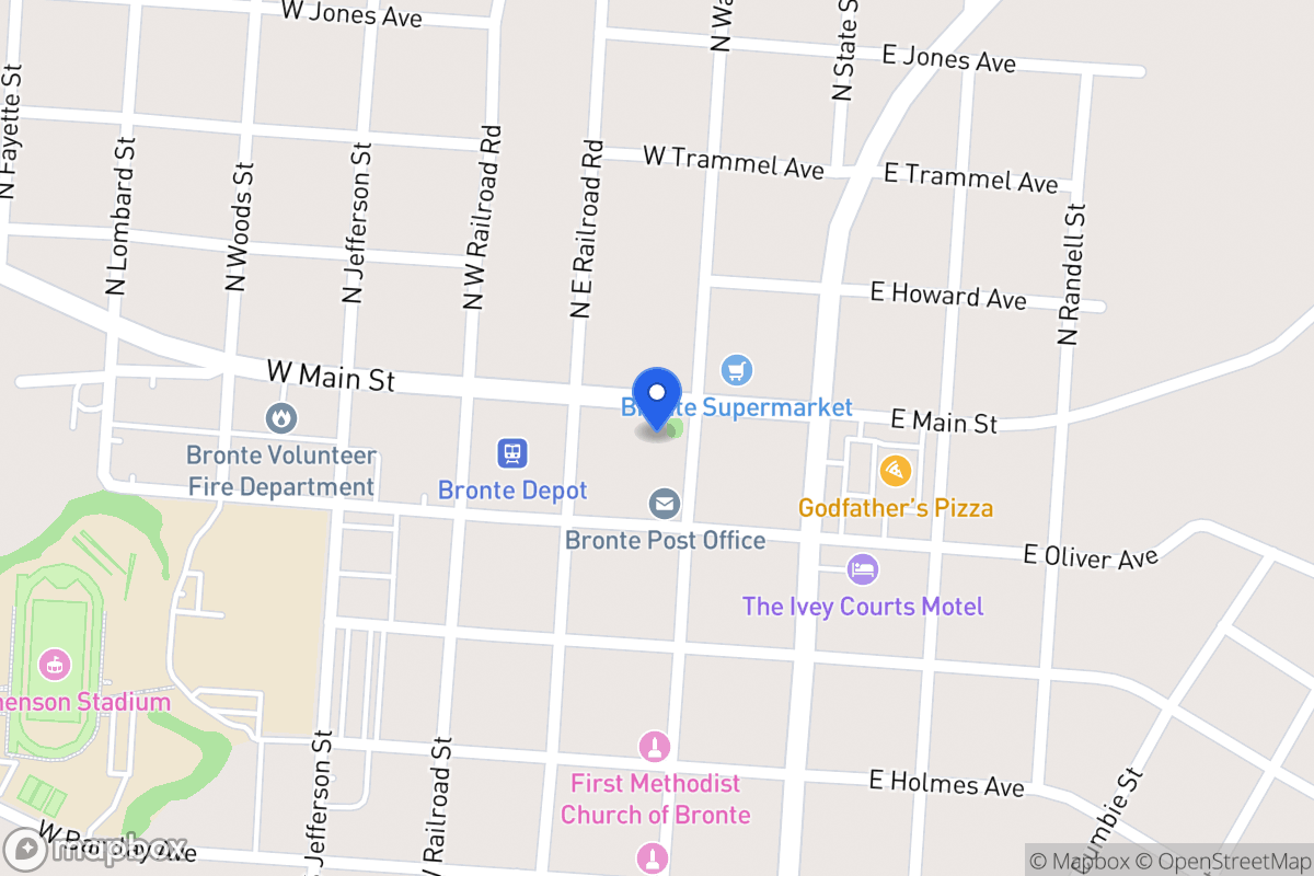 Map of 207  Main St , Bronte, Tx 76933, Bronte