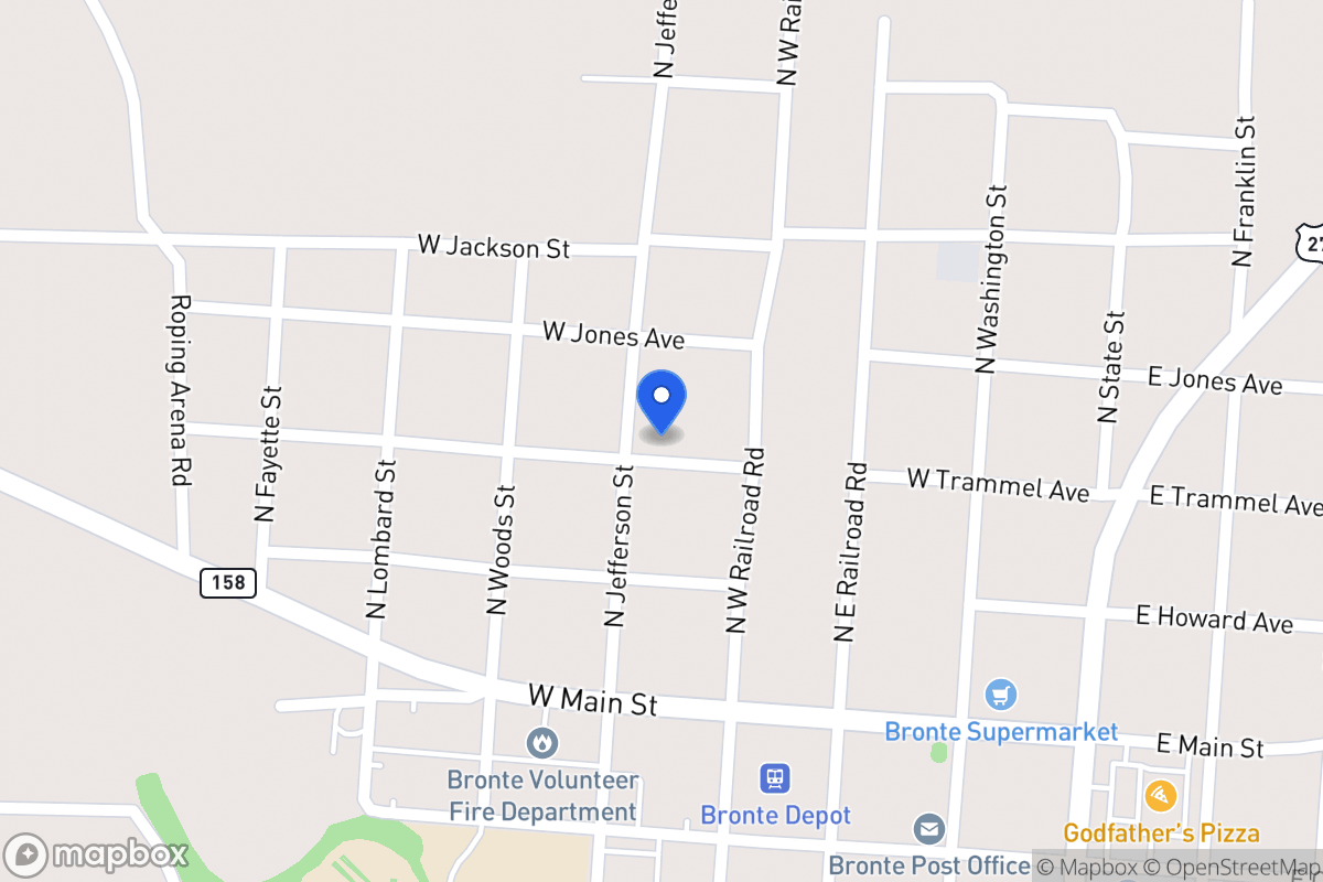 Map of 320  Trammel Avenue , Bronte, Tx 76933, Bronte