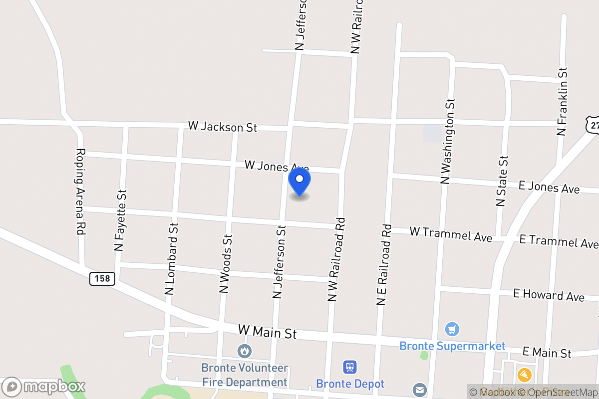Map of 310  Jefferson St , Bronte, Tx 76933, Bronte