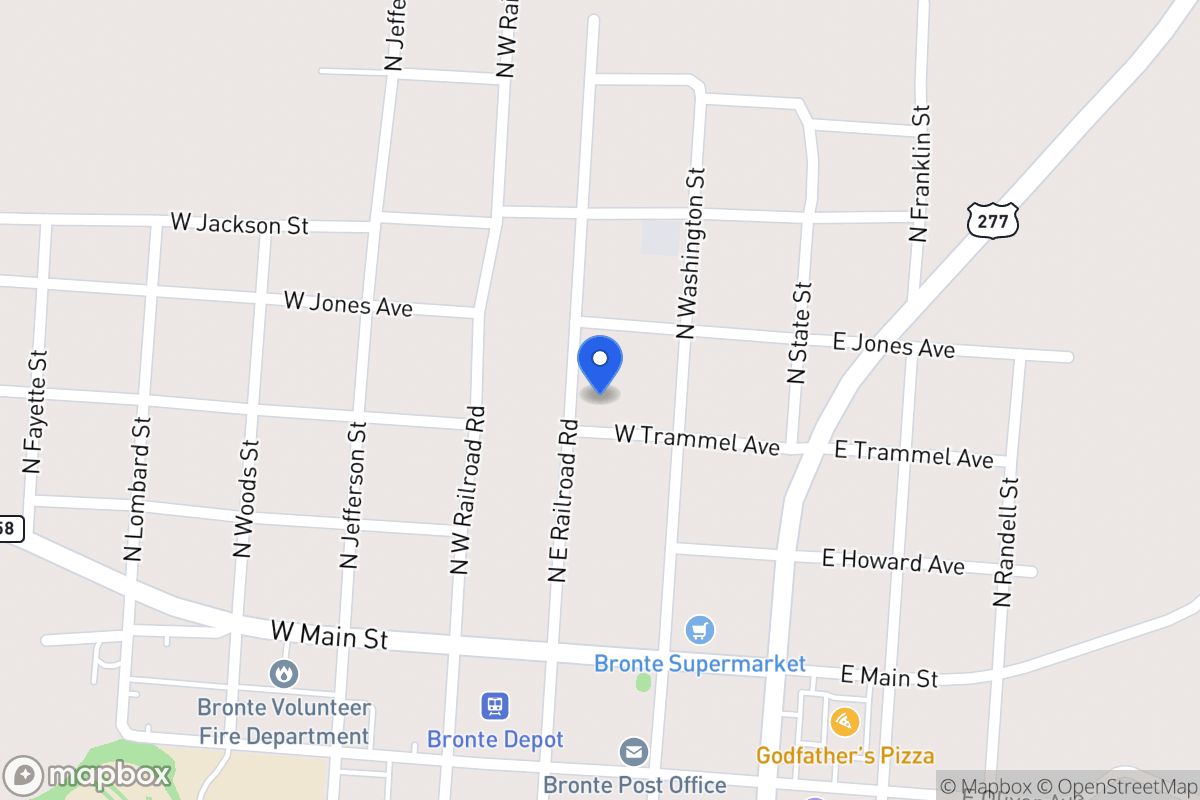 Map of 310  Railroad Road , Bronte, Tx 76933, Bronte