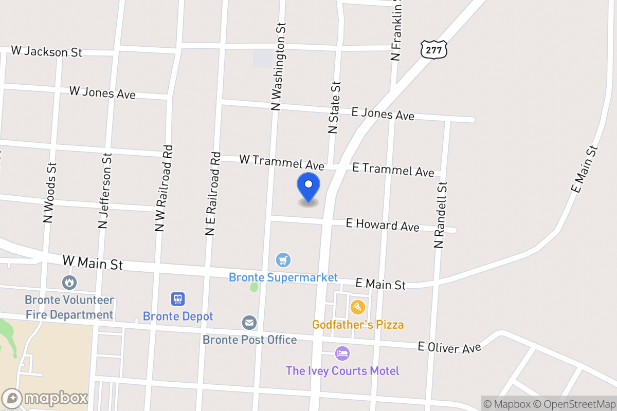 Map of 201  State St , Bronte, Tx 76933, Bronte