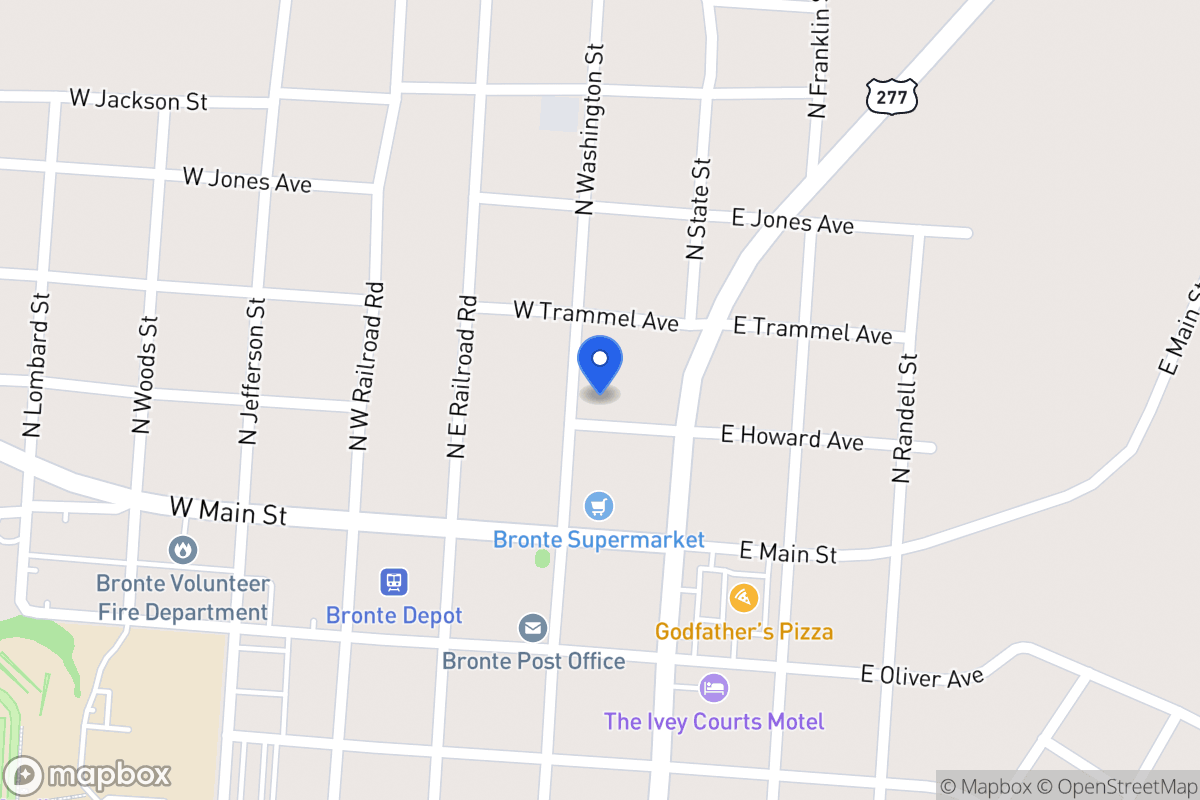Map of 124  Howard Ave , Bronte, Tx 76933, Bronte