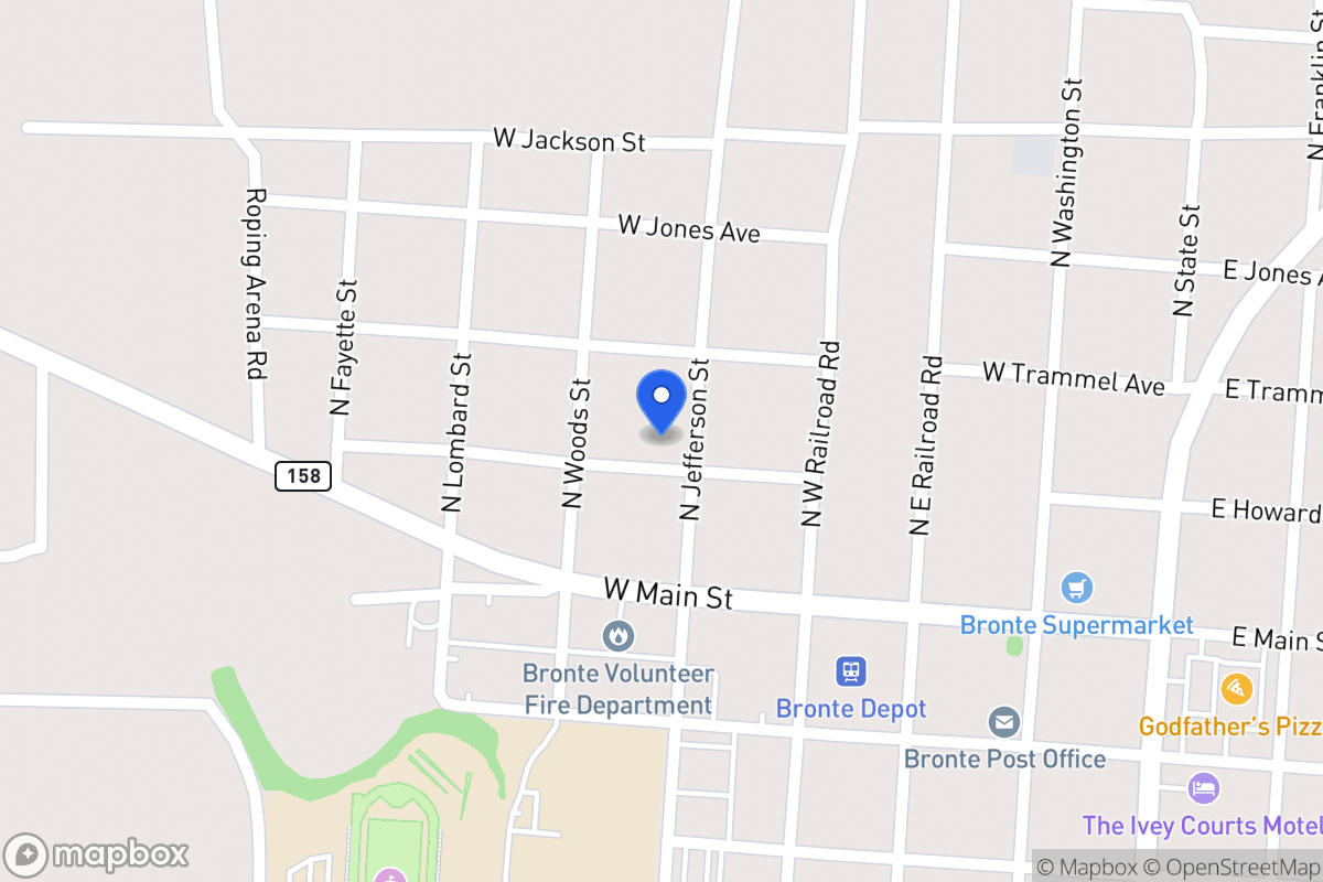 Map of 402  Howard Ave , Bronte, Tx 76933, Bronte