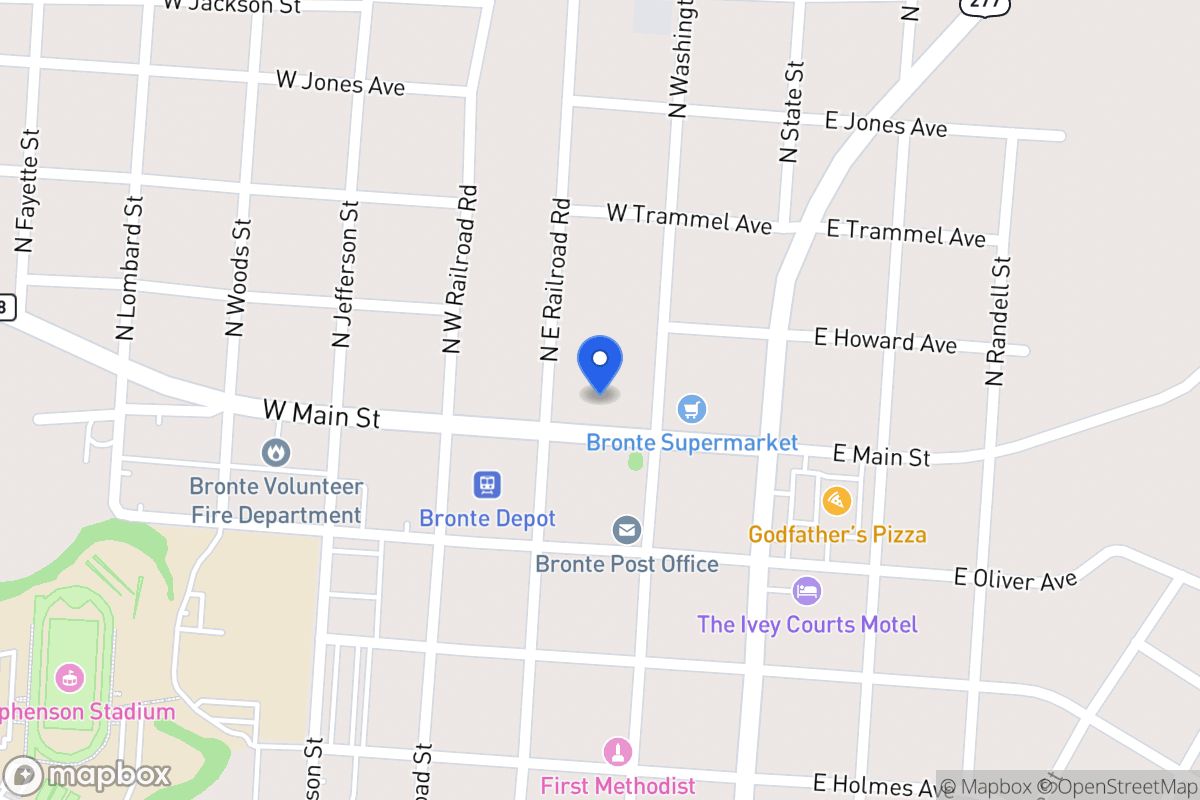 Map of 222  Main St , Bronte, Tx 76933, Bronte