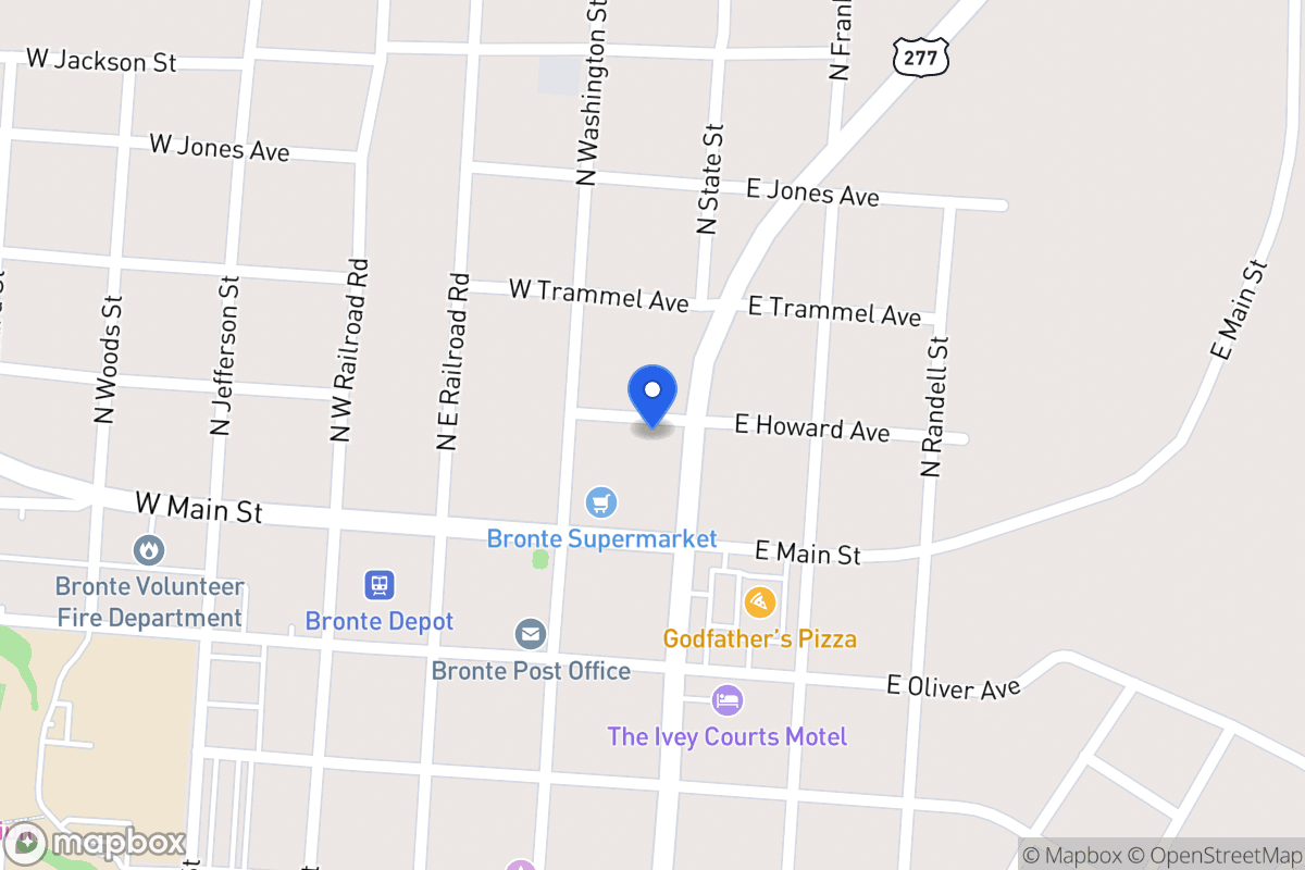 Map of 123  State St , Bronte, Tx 76933, Bronte