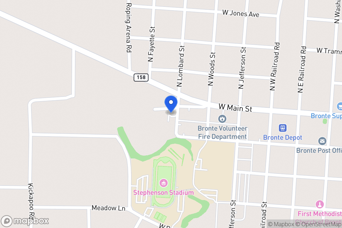 Map of 114  Lombard St , Bronte, Tx 76933, Bronte