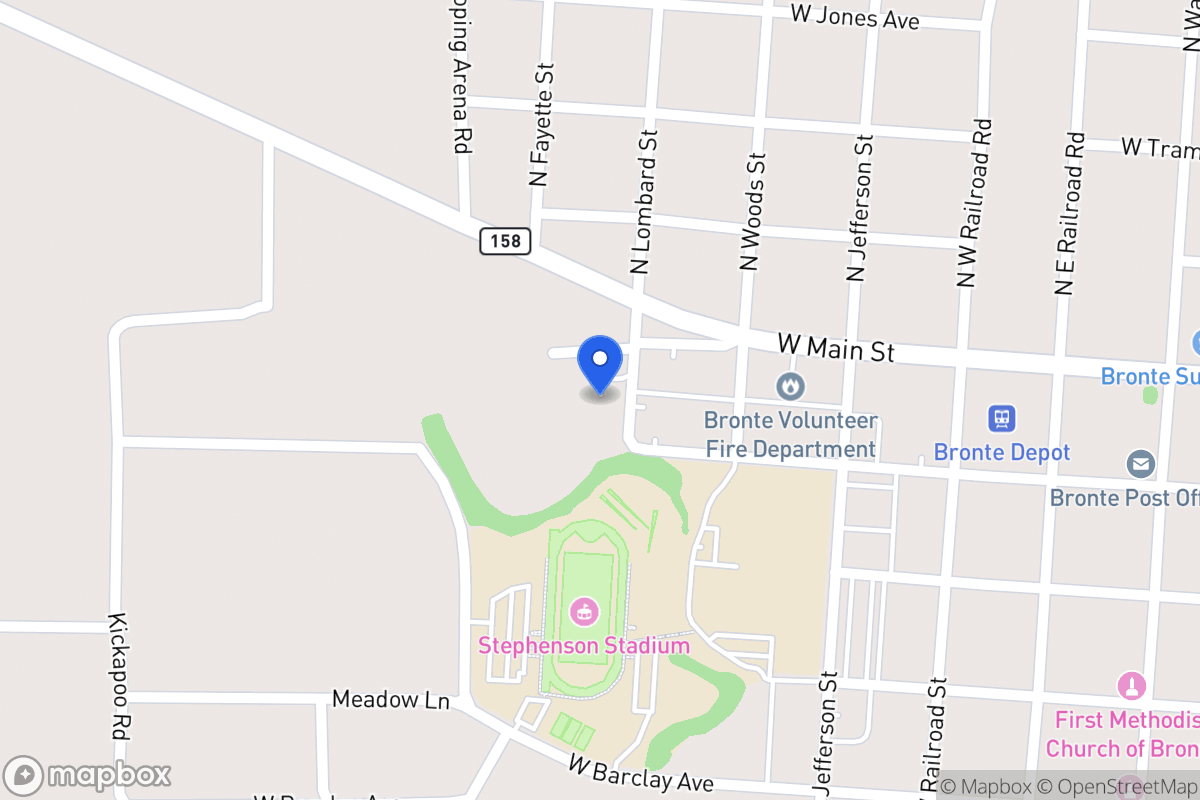 Map of 114  Lombard St , Bronte, Tx 76933, Bronte