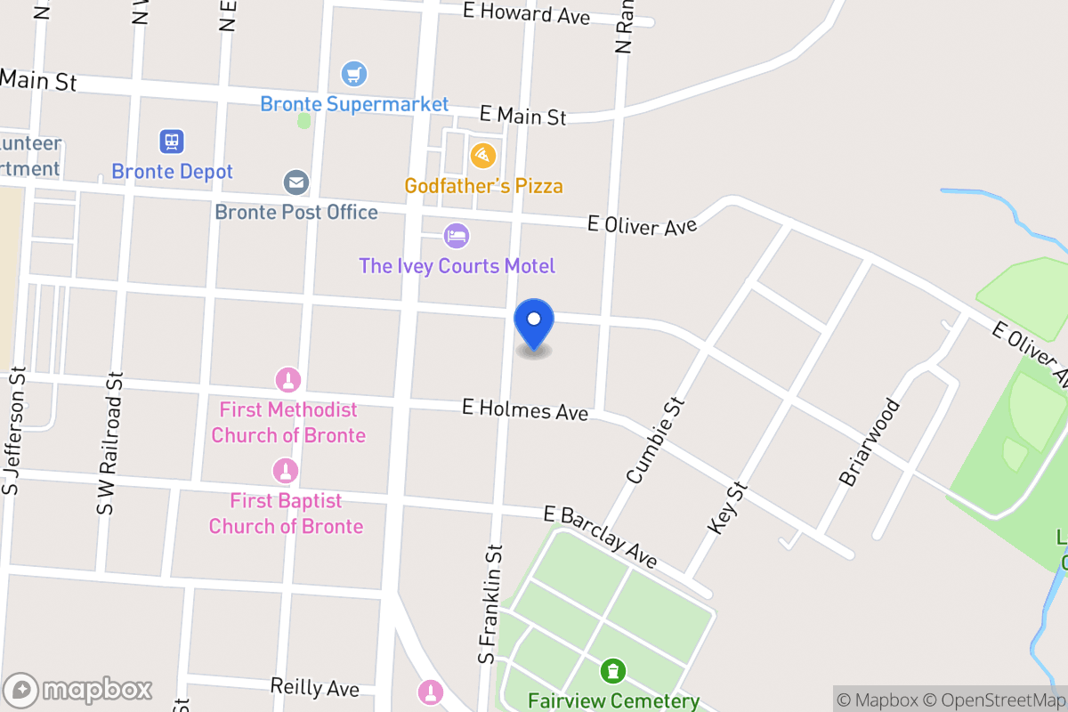 Map of 309  Franklin St , Bronte, Tx 76933, Bronte
