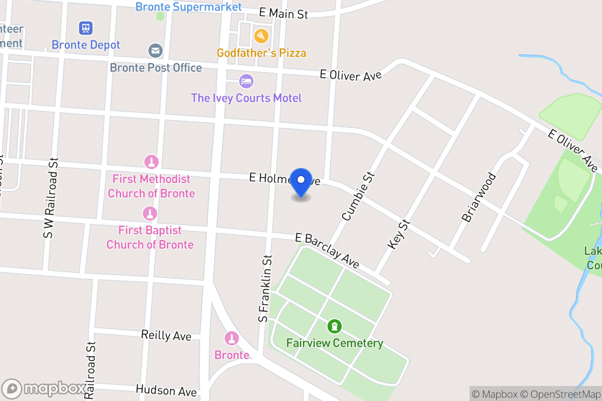 Map of 224  Holmes Ave , Bronte, Tx 76933, Bronte