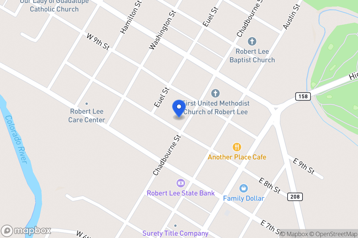 Map of 801  Chadbourne St , Robert Lee, Tx 76945, Robert Lee