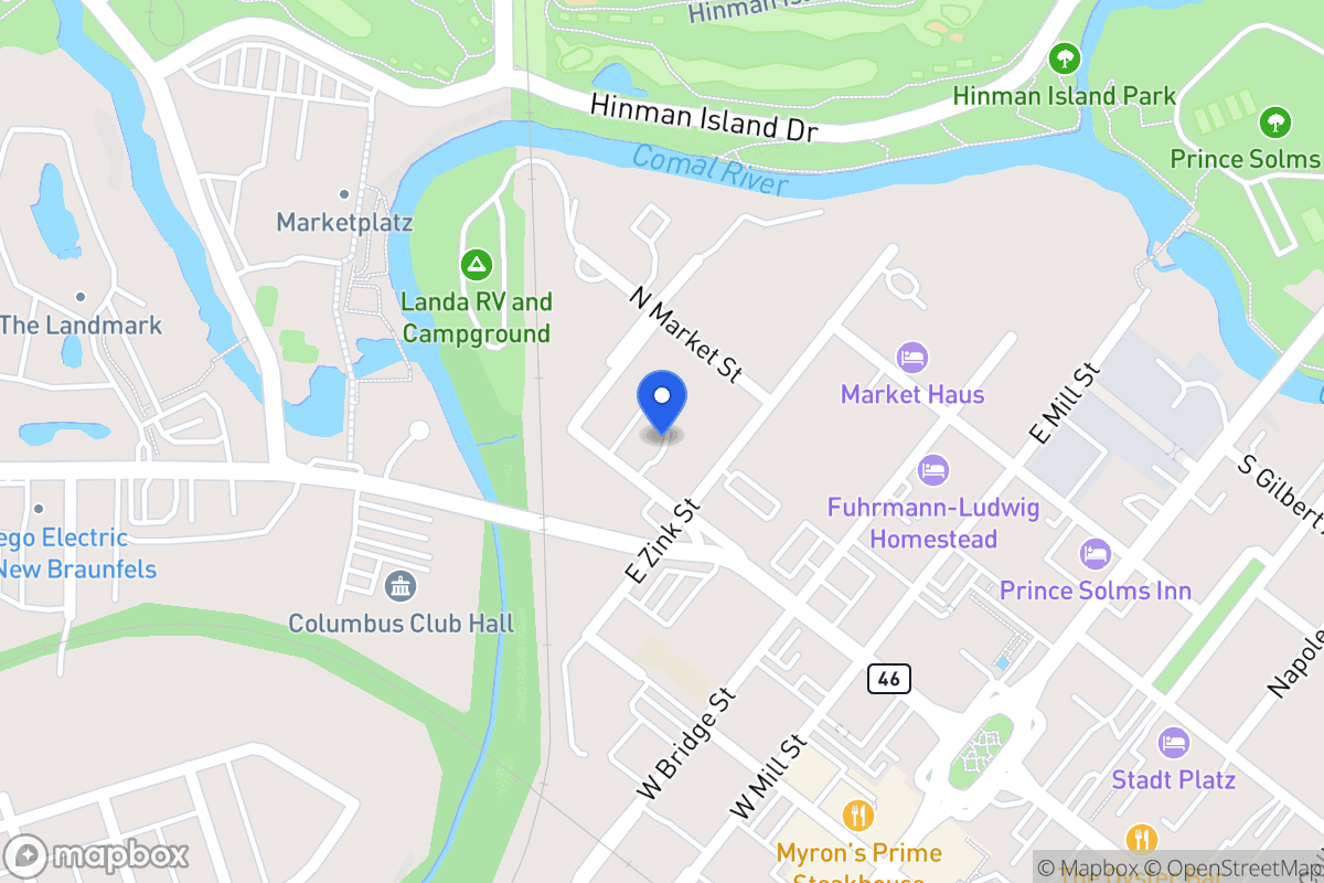 Map of 446 N Seguin Ave, New Braunfels, Tx 78130, New Braunfels