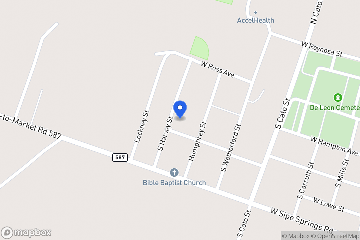 Map of 433  Harvey St, Deleon, Tx 76444, Deleon