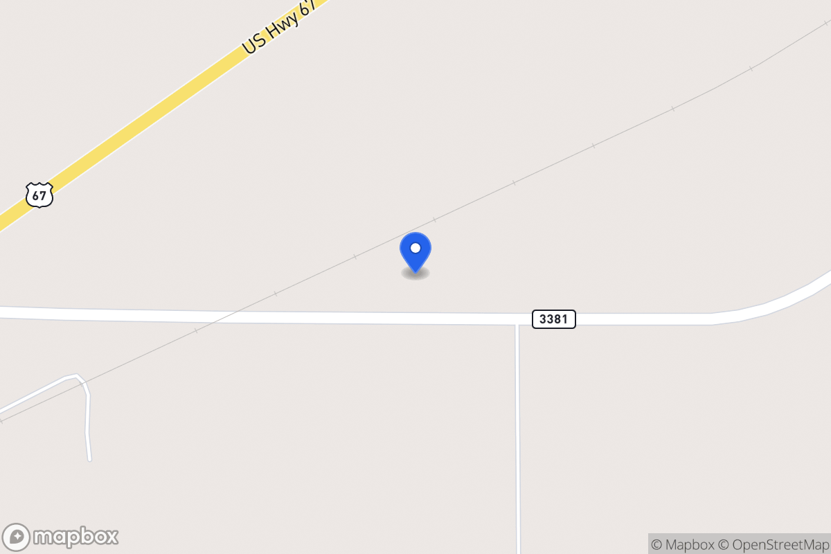Map of 1351  Fm 3381 , Comanche, Tx 76442, Comanche