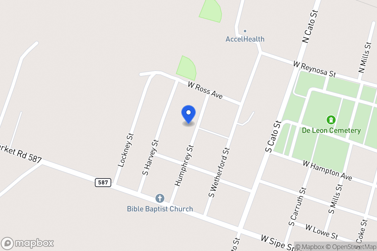 Map of Humphrey St, Deleon, Tx 76444, Deleon
