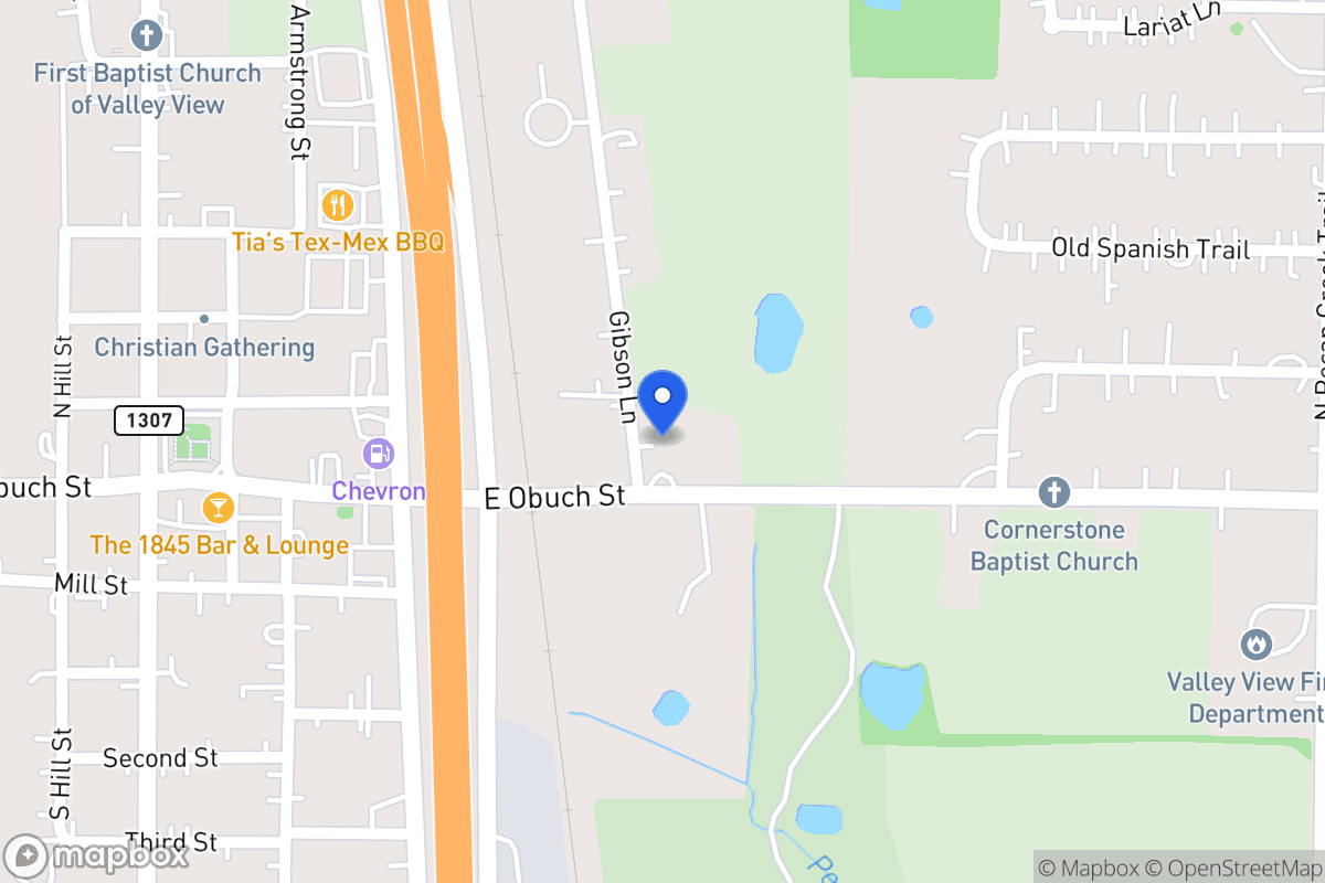 Map of 100   Gibson Ln  , Valley View, Tx 76272, Valley View