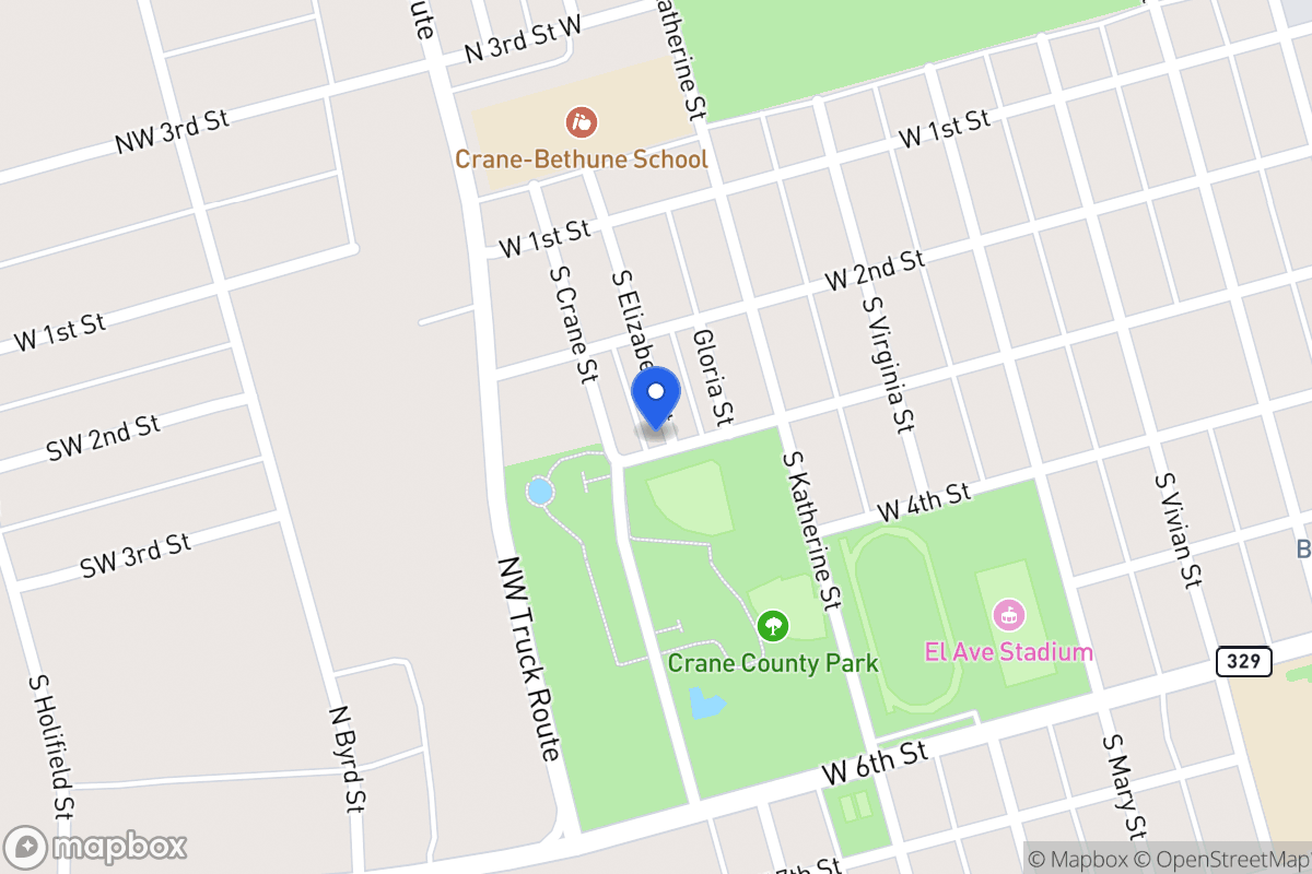 Map of 210  Elizabeth, Crane, Tx 79731, Crane