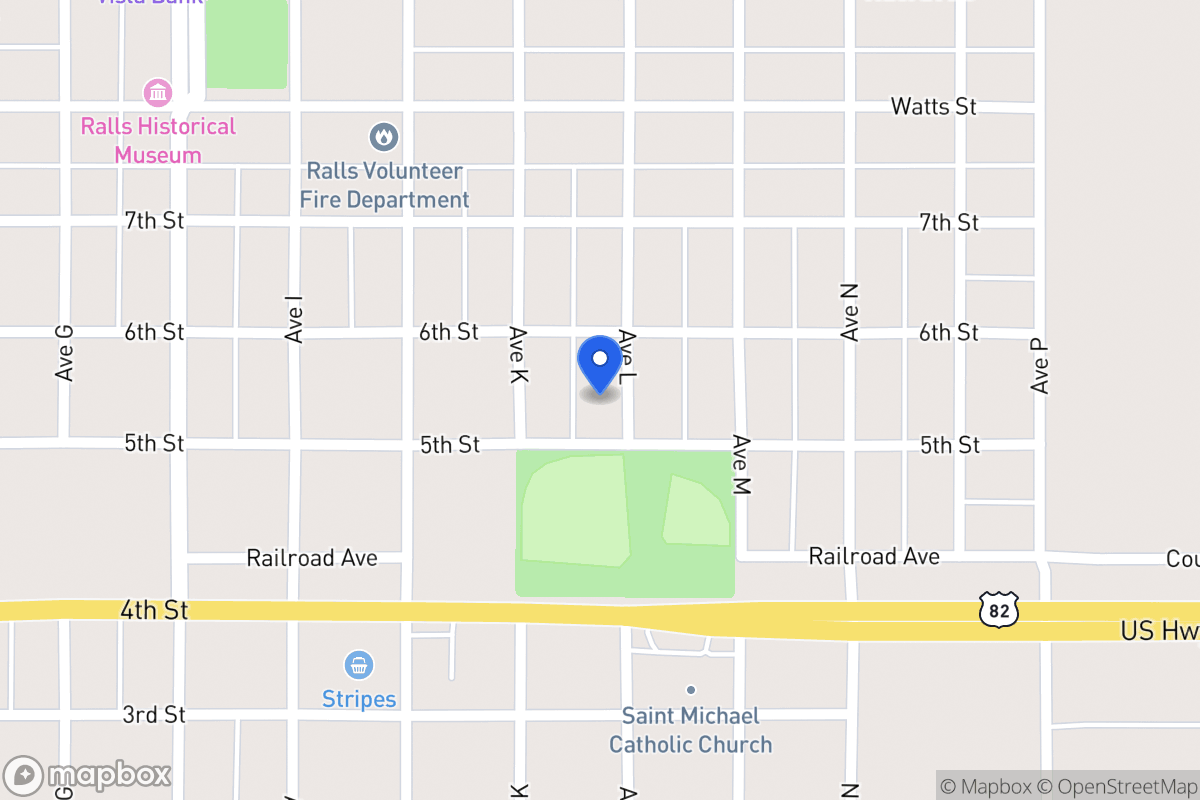 Map of 505 Ave L, Ralls, Tx, Ralls