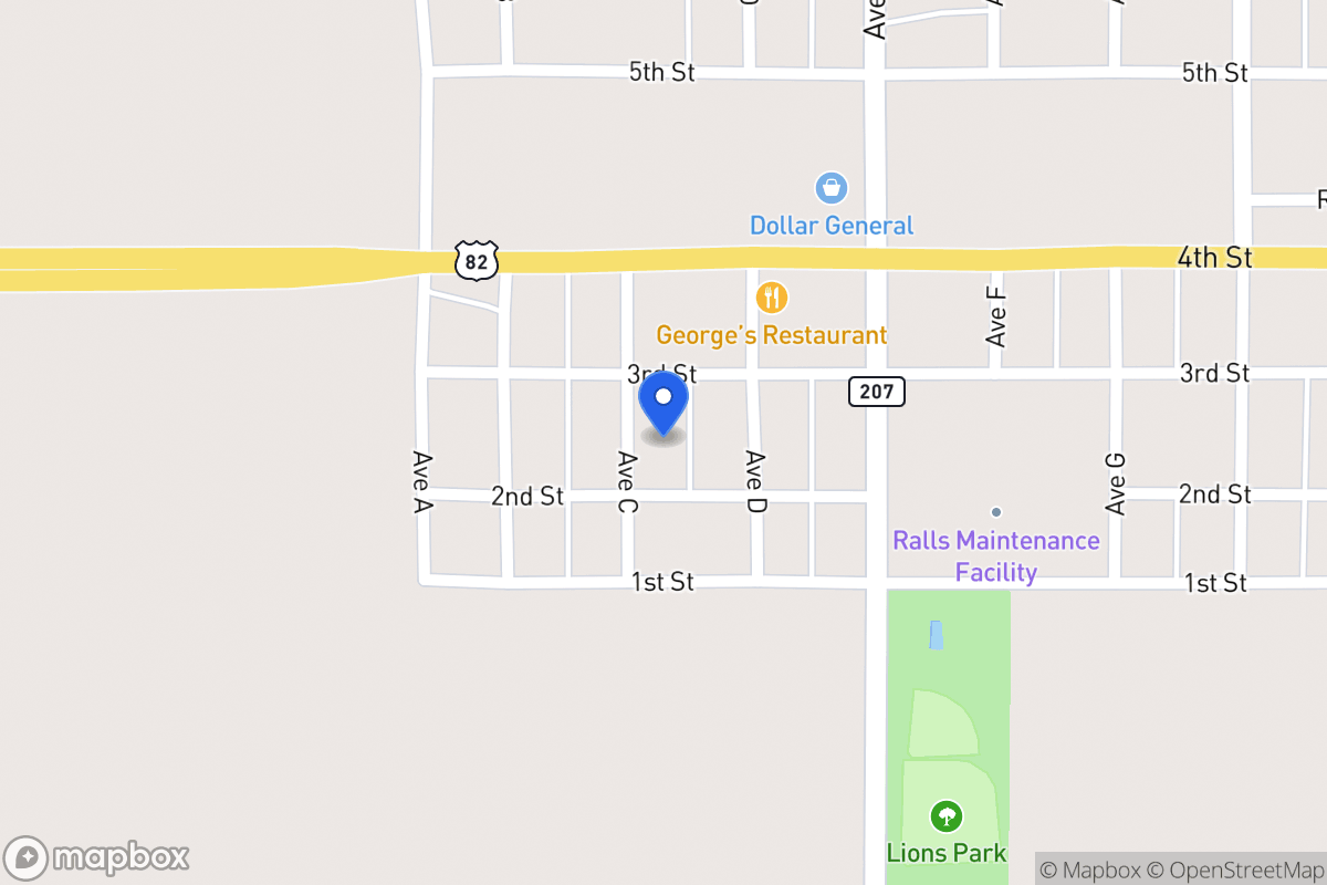 Map of 210 Ave C, Ralls, Tx, Ralls