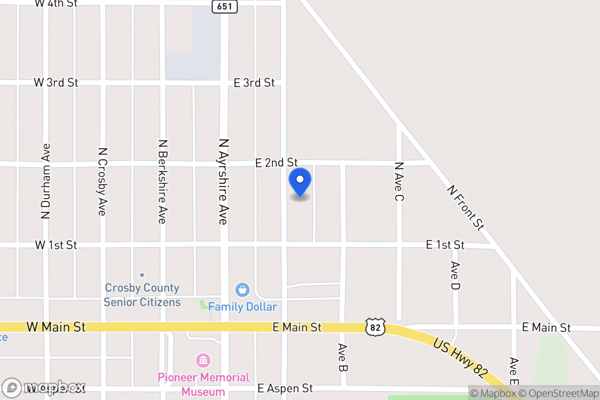 Map of 220 Ave A, Crosbyton, Tx, Crosbyton
