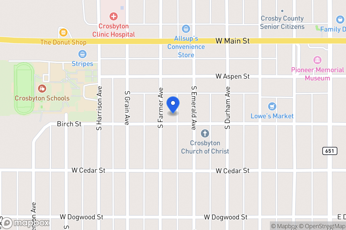 Map of 520 Birch, Crosbyton, Tx, Crosbyton