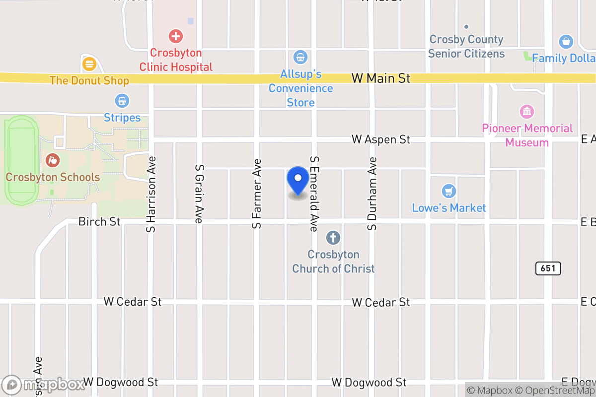 Map of 218 Emerald, Crosbyton, Tx, Crosbyton