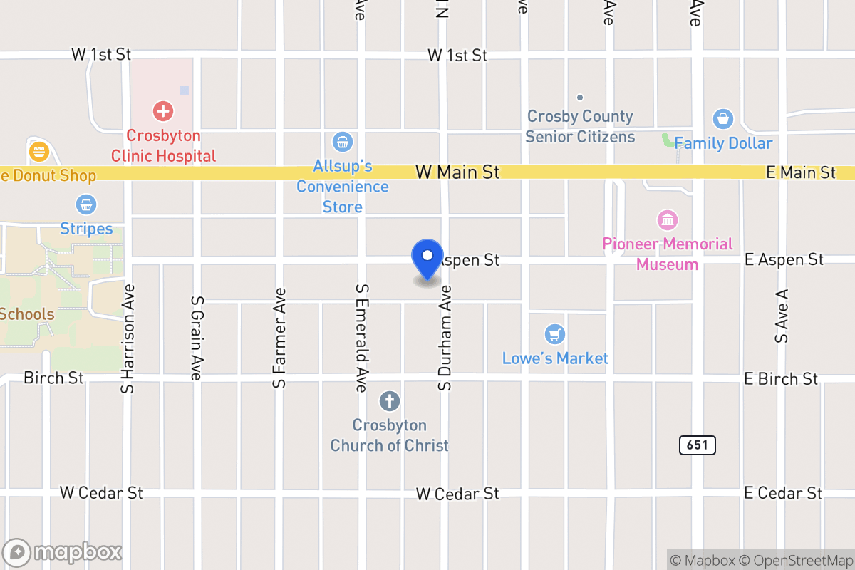 Map of 204 Durham, Crosbyton, Tx, Crosbyton