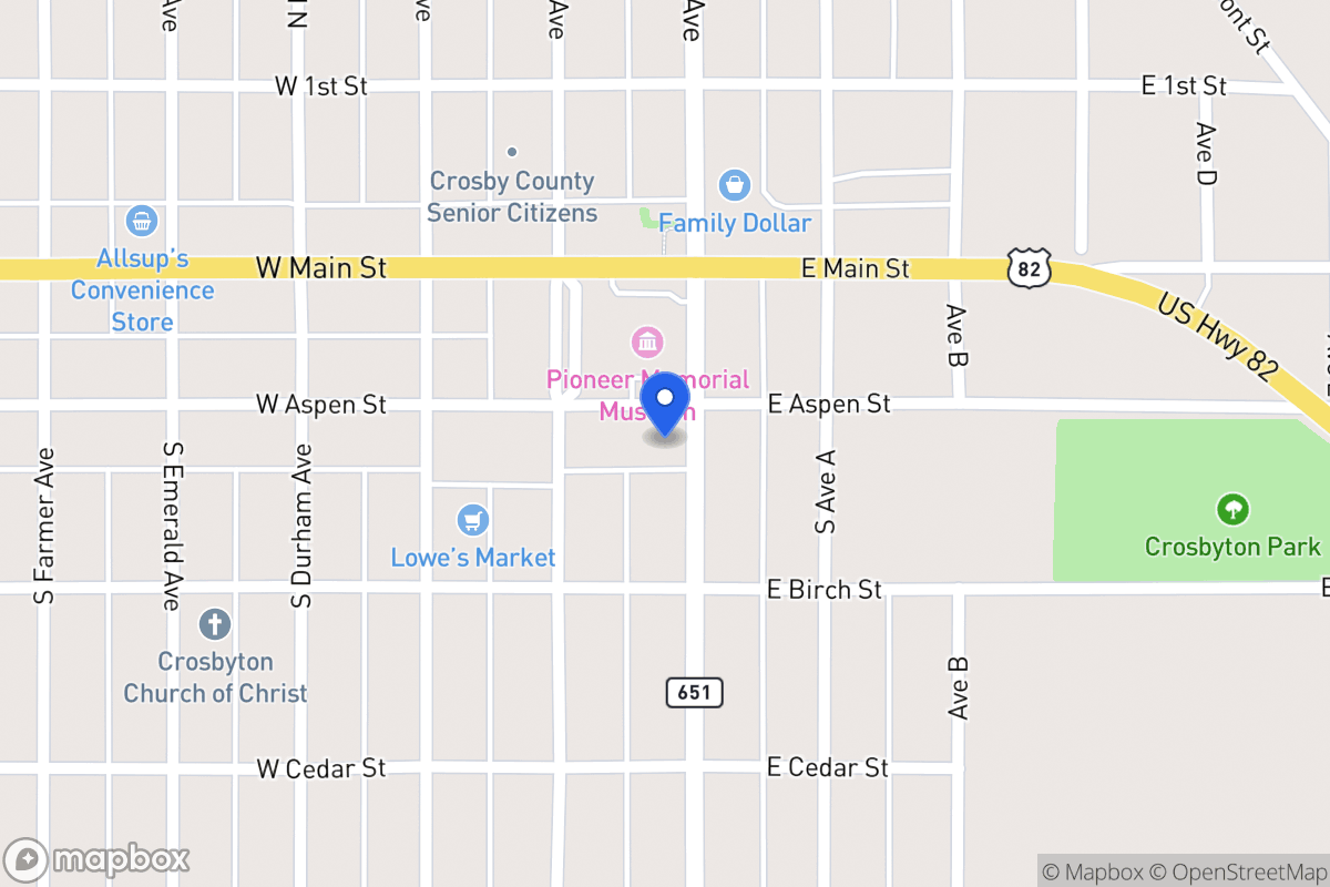 Map of 202 Ayrshire, Crosbyton, Tx, Crosbyton