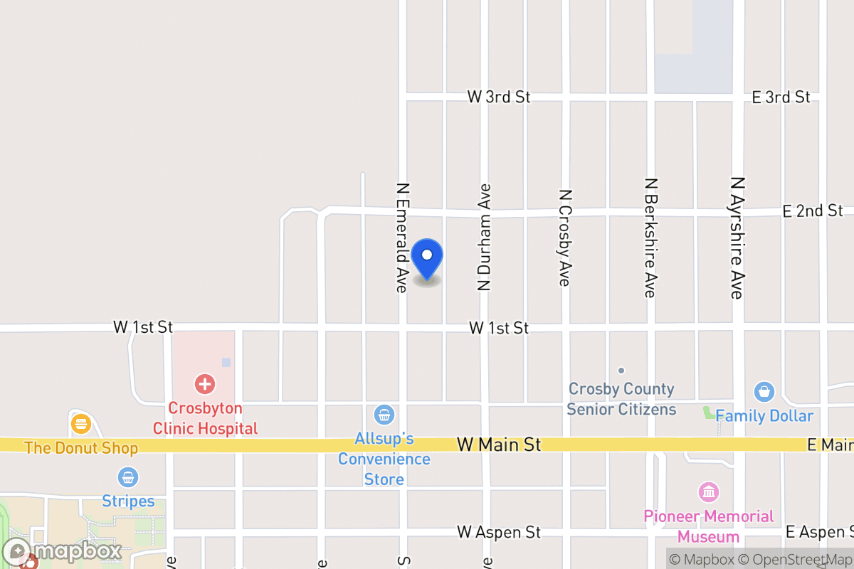 Map of 214 Emerald, Crosbyton, Tx, Crosbyton