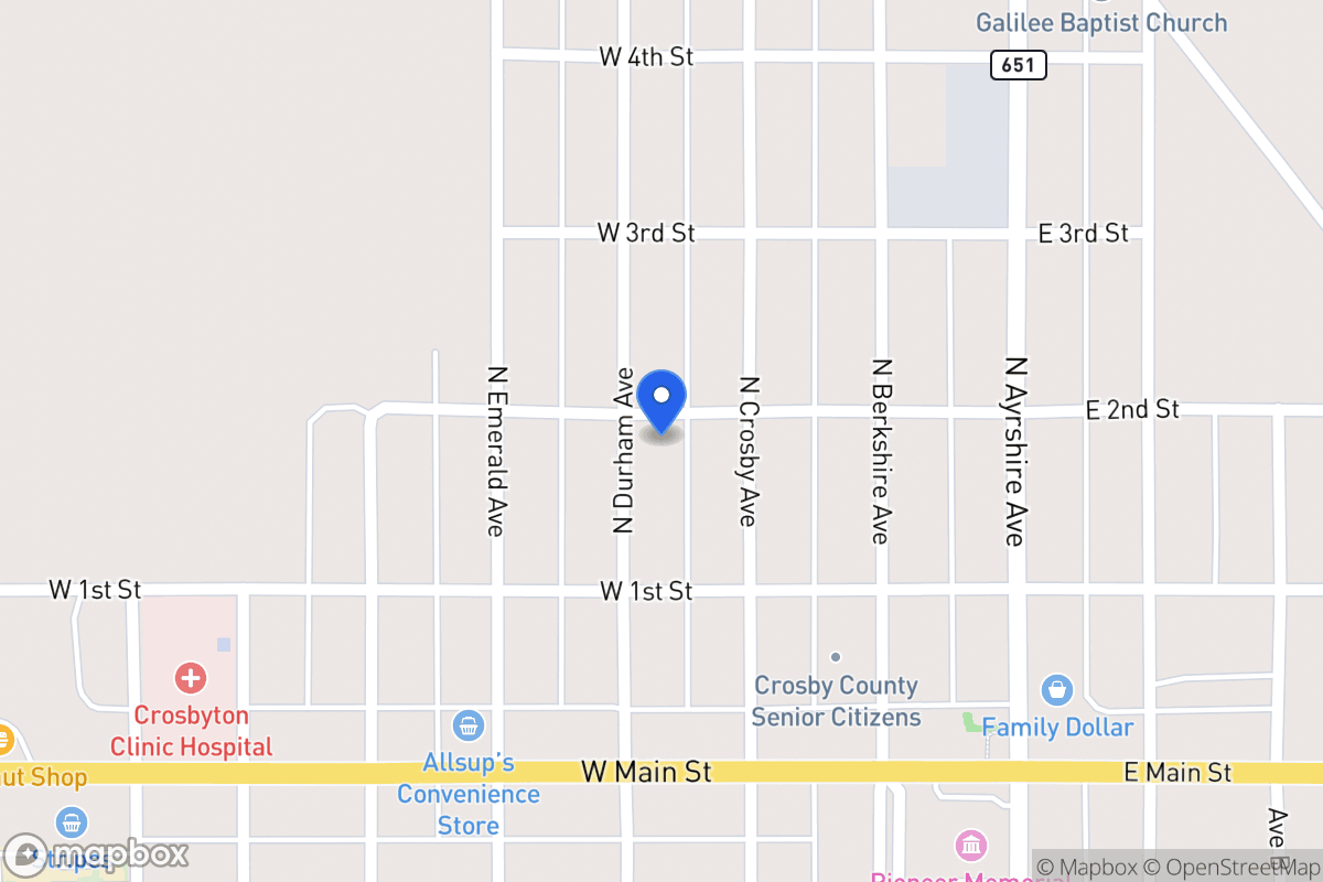 Map of 234 Durham, Crosbyton, Tx, Crosbyton