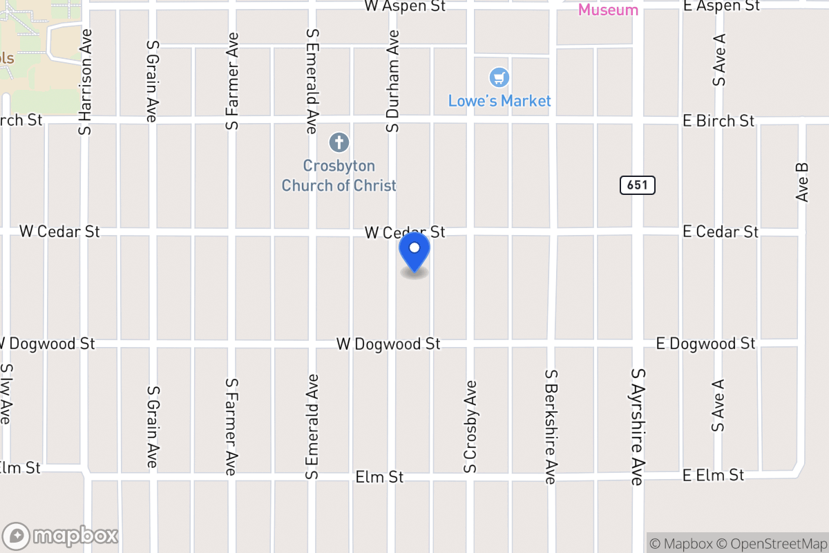 Map of 415 Durham, Crosbyton, Tx, Crosbyton