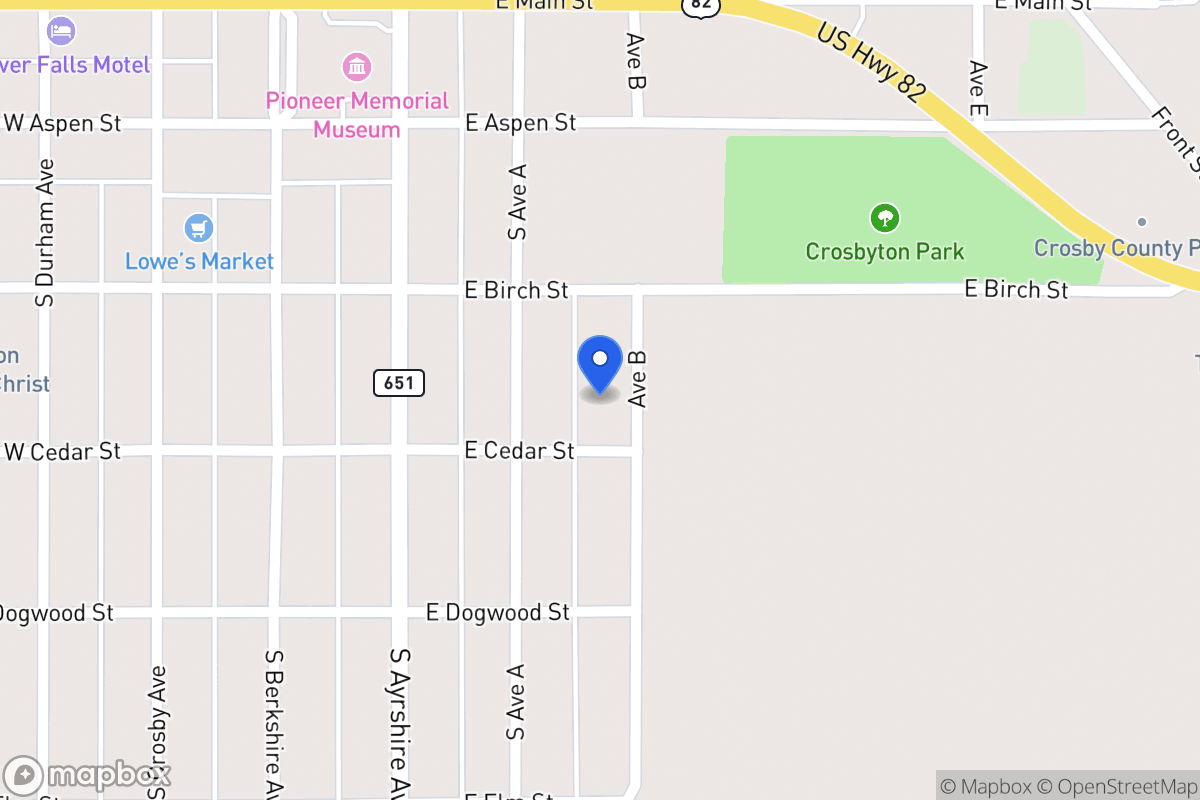 Map of 324 Ave B, Crosbyton, Tx, Crosbyton