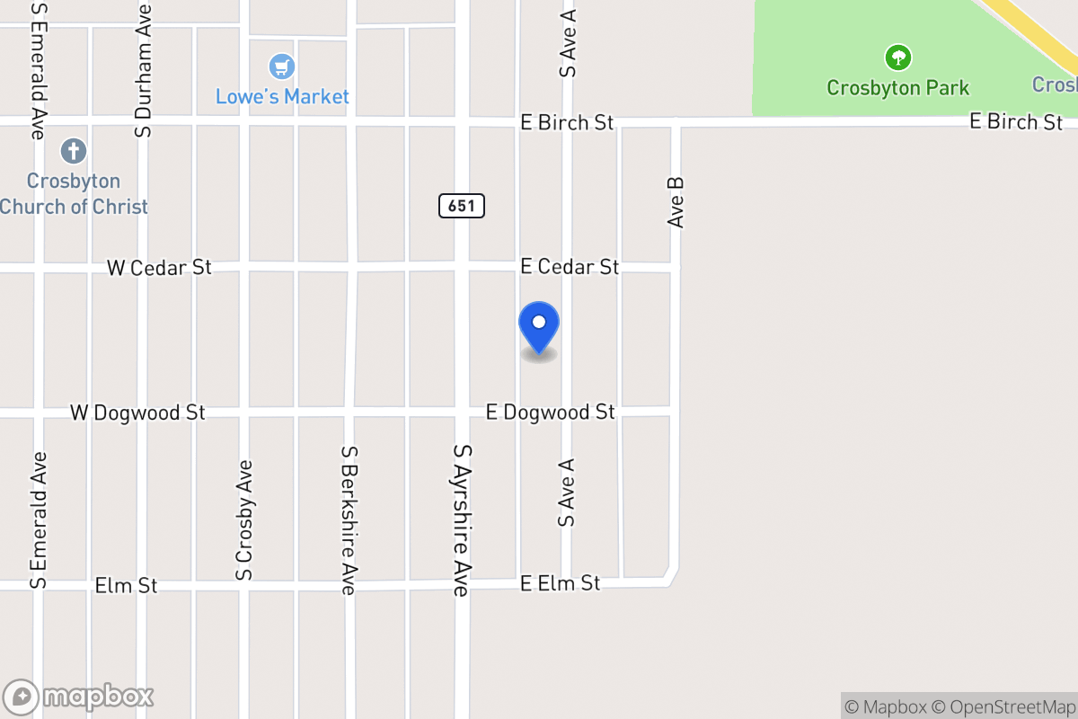 Map of 424 Ave A, Crosbyton, Tx, Crosbyton