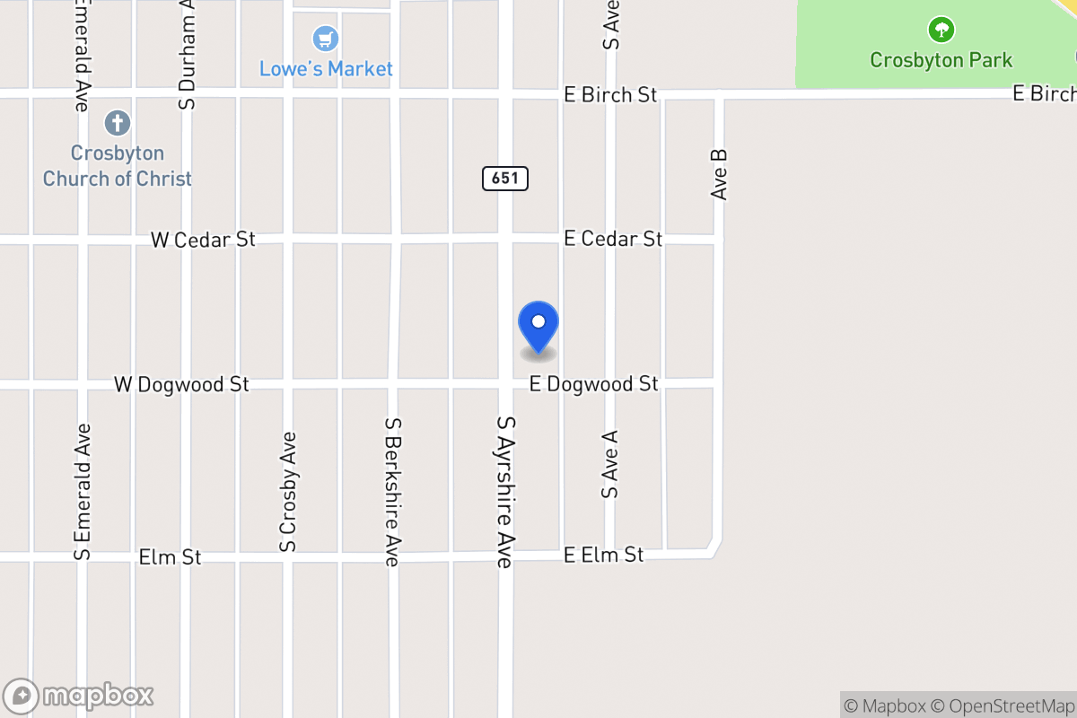 Map of 433 Ayrshire, Crosbyton, Tx, Crosbyton
