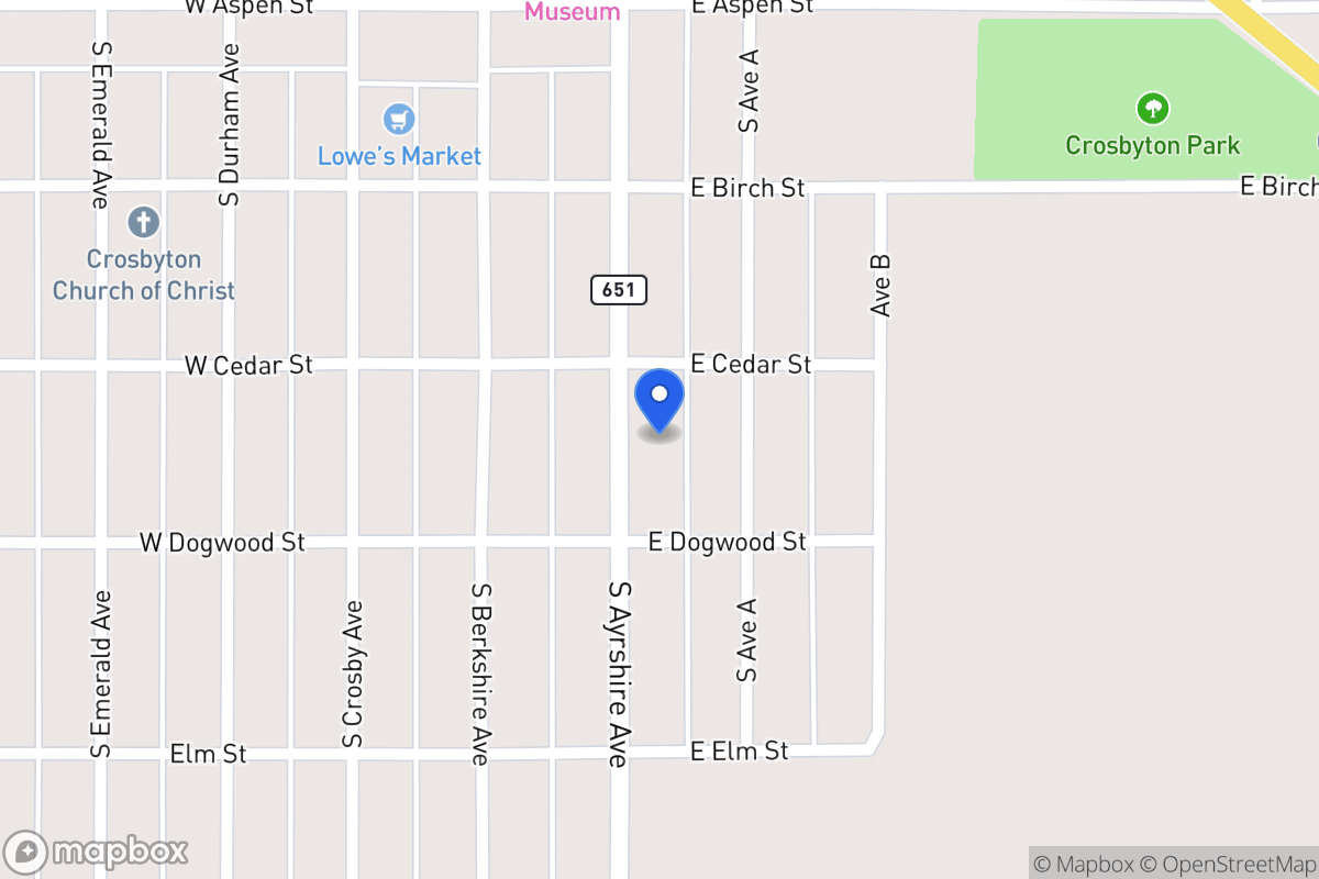 Map of 413 Ayrshire, Crosbyton, Tx, Crosbyton