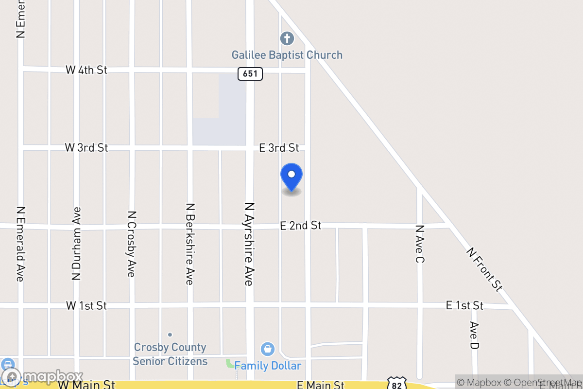Map of 335 Ave A, Crosbyton, Tx, Crosbyton