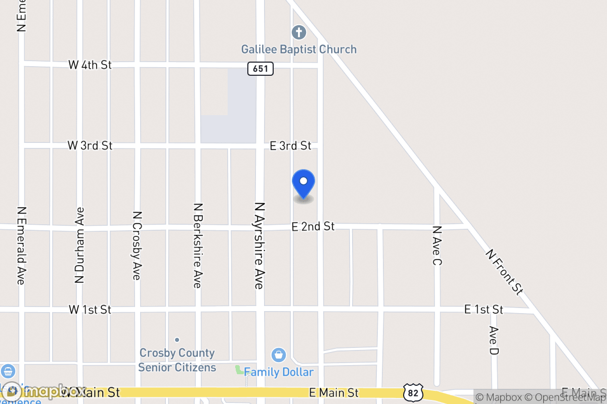 Map of 309 Ave A, Crosbyton, Tx, Crosbyton