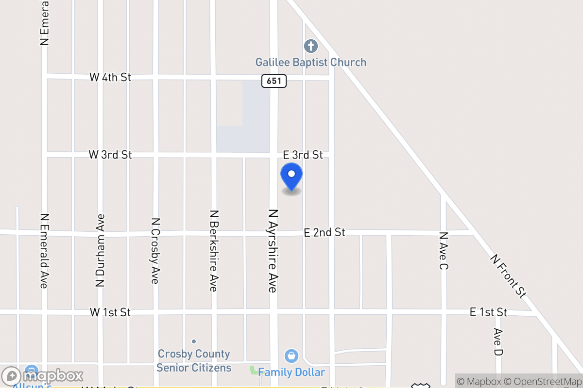 Map of 316 Ayrshire, Crosbyton, Tx, Crosbyton