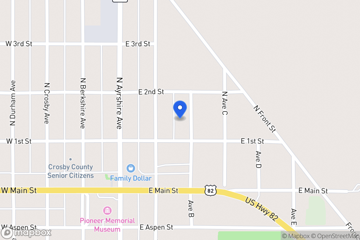 Map of 215 Ave B, Crosbyton, Tx, Crosbyton
