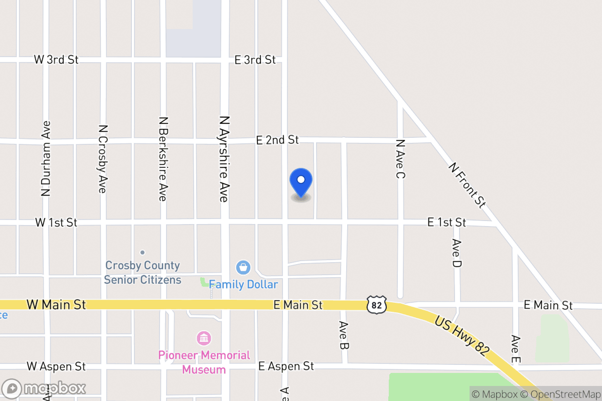 Map of 210 Ave A, Crosbyton, Tx, Crosbyton