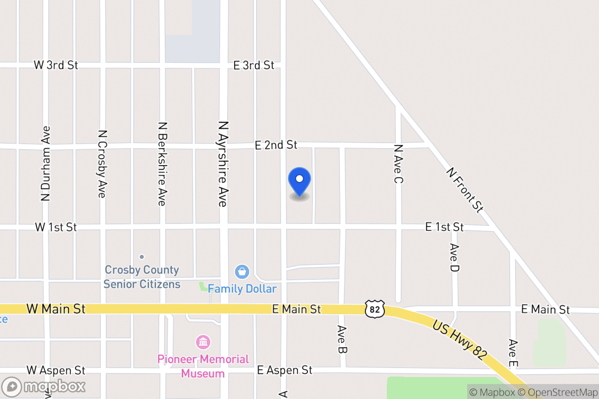 Map of 210 Ave A, Crosbyton, Tx, Crosbyton