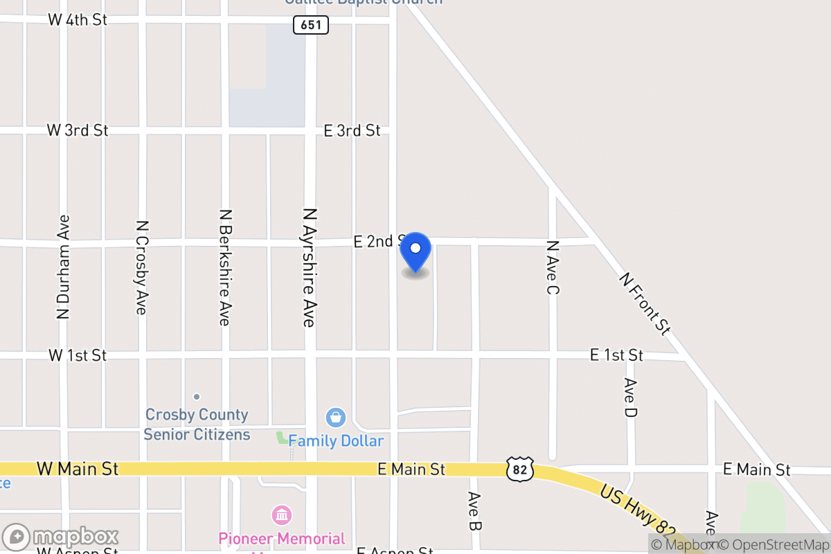 Map of 228 Ave A, Crosbyton, Tx, Crosbyton