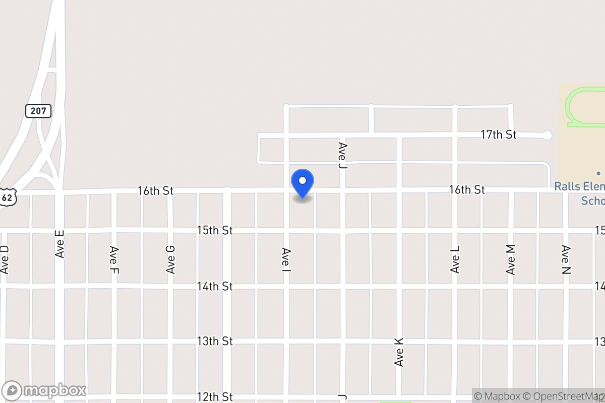 Map of 1520 Ave I, Ralls, Tx, Ralls