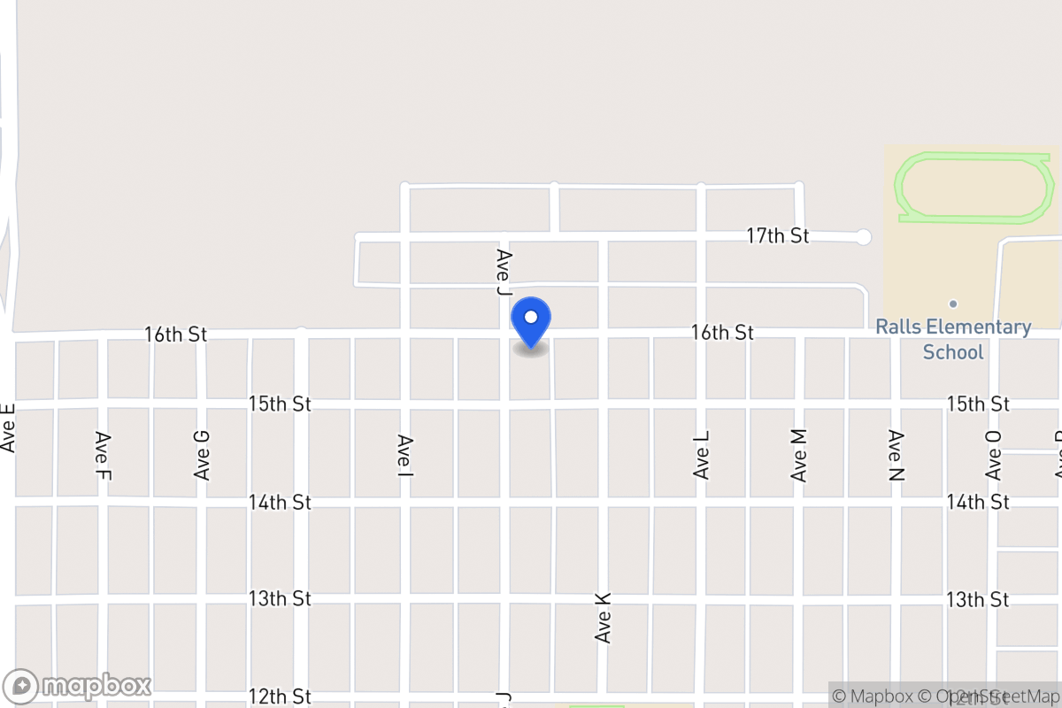 Map of 1514 Ave J, Ralls, Tx, Ralls